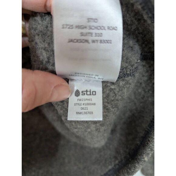 Stio Sweetwater Fleece Hoodie women's size small gray pocket 1/4 zip outdoor‎ - Picture 9 of 10